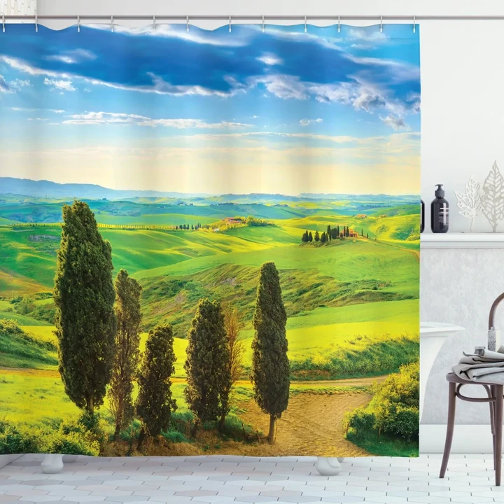 Rural Sunset In Italy Shower Curtain Shower Curtain