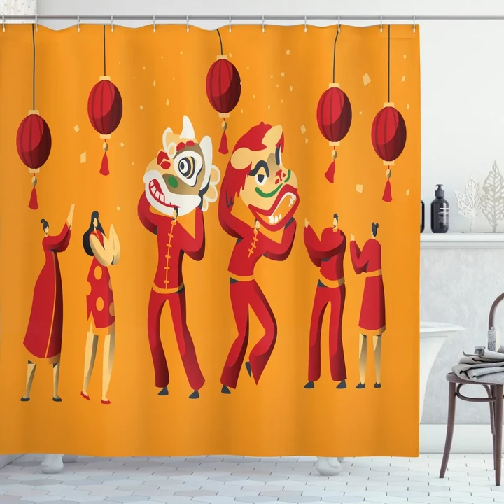 Chinese New Year Celebration Shower Curtain Shower Curtain