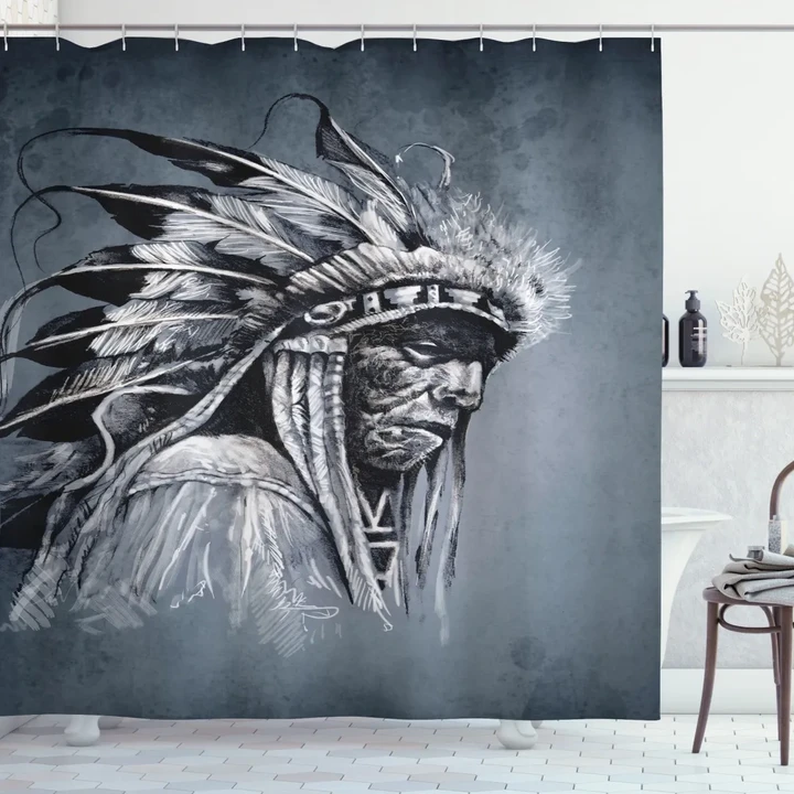 Tribe Chief Artwork Shower Curtain Shower Curtain
