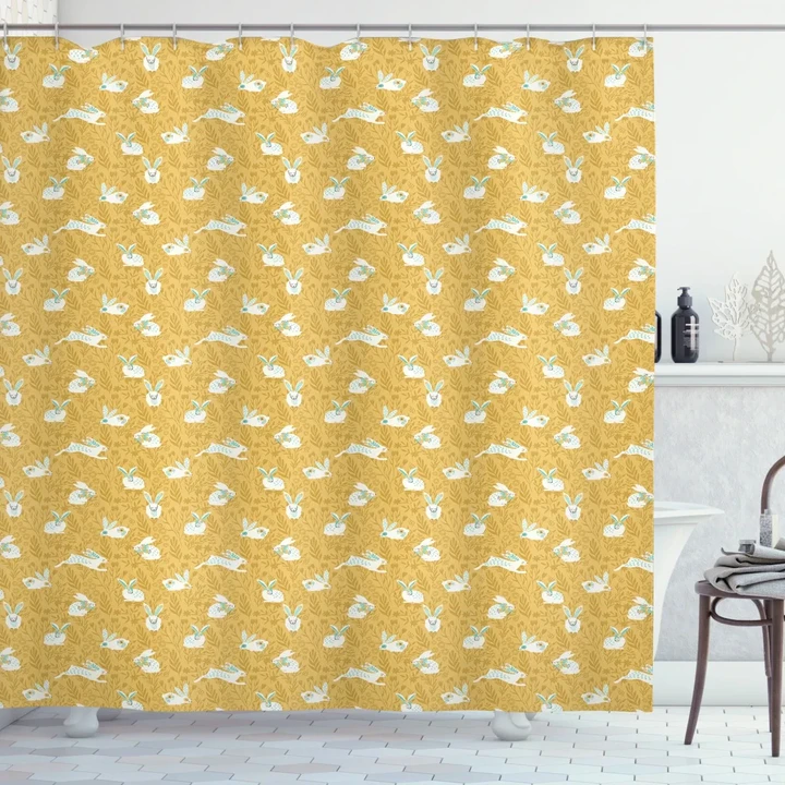 Countryside Animals Flowers Shower Curtain Shower Curtain