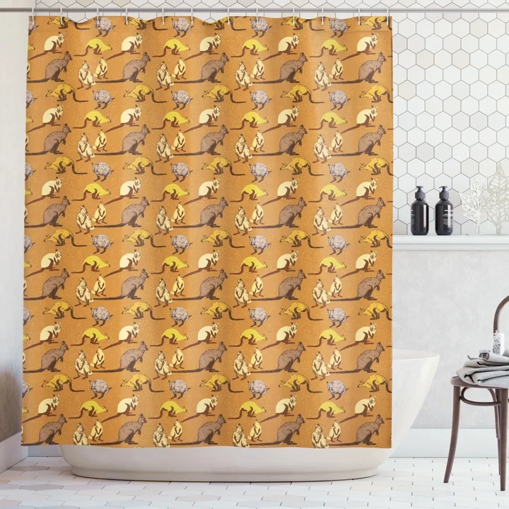 Safari Inspired Background Shower Curtain Shower Curtain