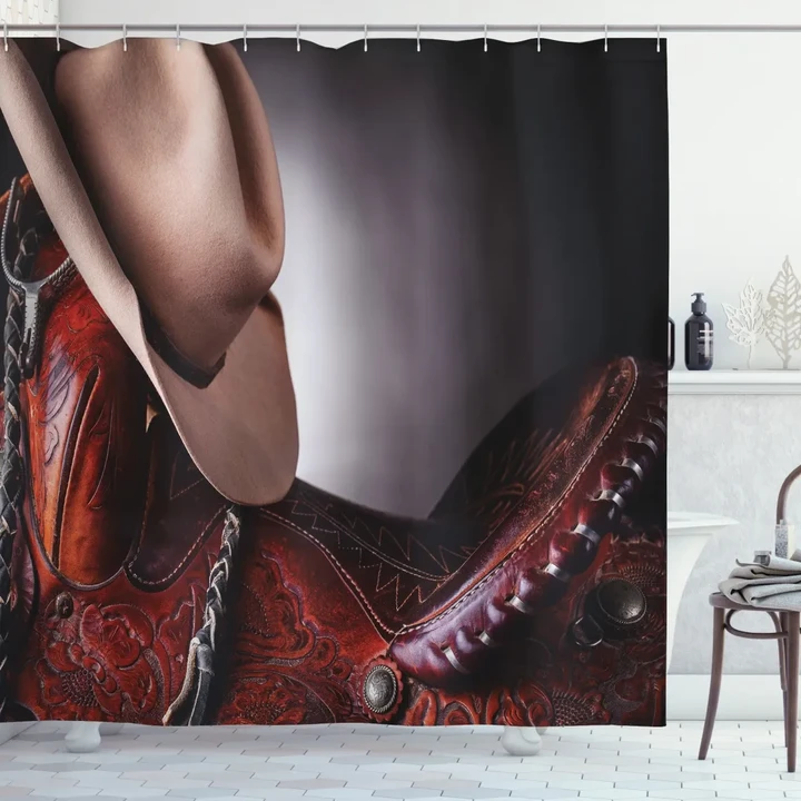 Cowboy Wild Texas Art Shower Curtain Shower Curtain