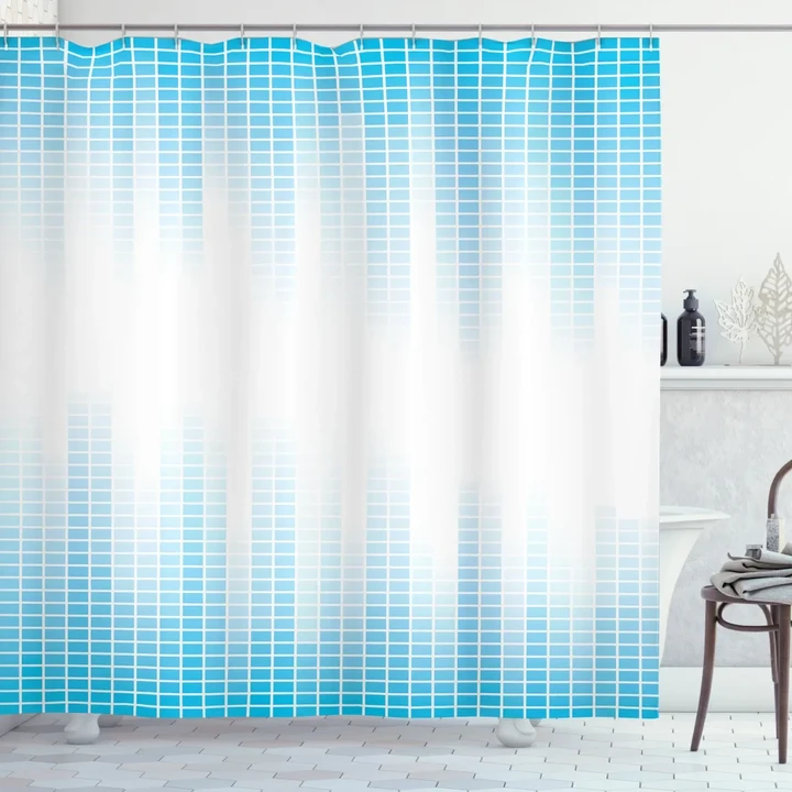 Geometric Squared Design Shower Curtain Shower Curtain
