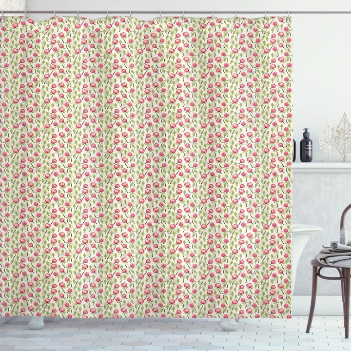 Falling Leaves Of Peony Shower Curtain Shower Curtain
