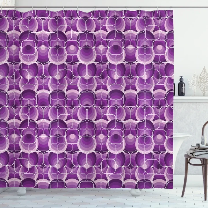 Circles And Squares Urban Shower Curtain Shower Curtain