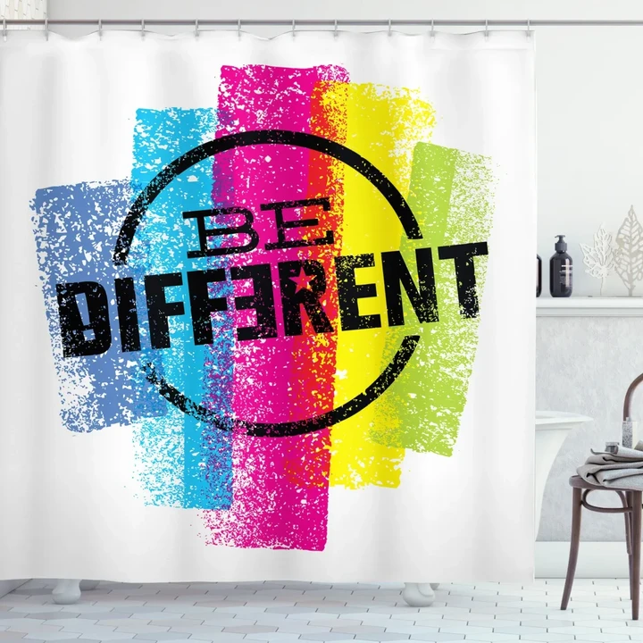Be Different Motivational Shower Curtain Shower Curtain