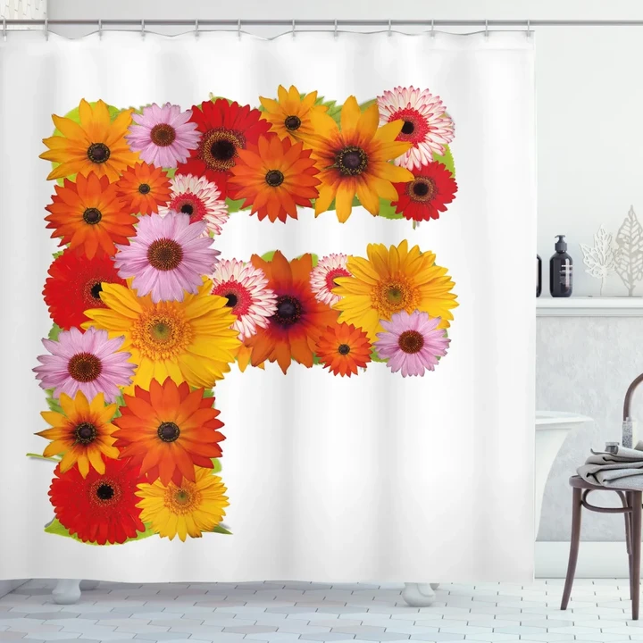 Romance Themed Flower Shower Curtain Shower Curtain