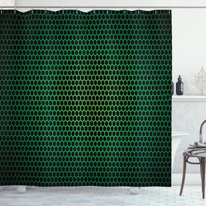 Grid Tile Polygons Shower Curtain Shower Curtain
