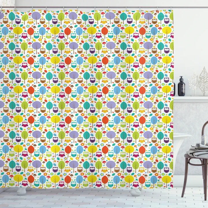 Cheerful Colorful Nature Shower Curtain Shower Curtain