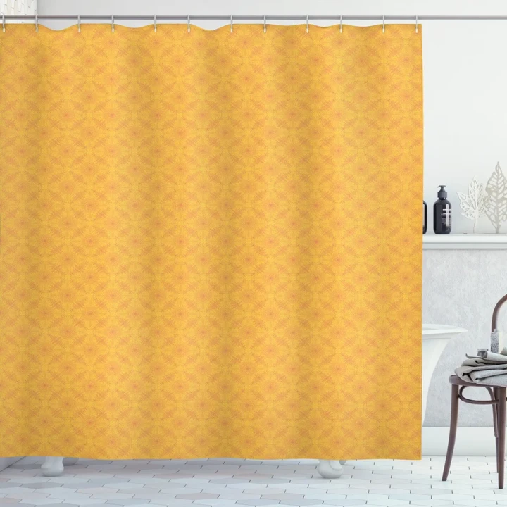 Floral Sun Mandala Like Deco Shower Curtain Shower Curtain