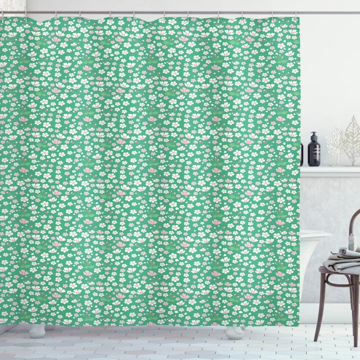 Downward Sloping Shower Curtain Shower Curtain