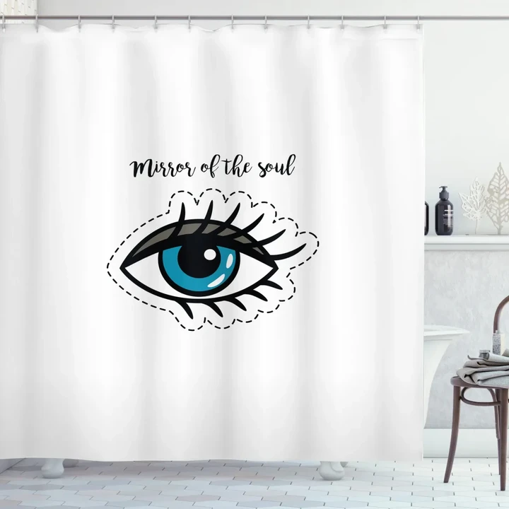 Mirror Of Soul Words Shower Curtain Shower Curtain