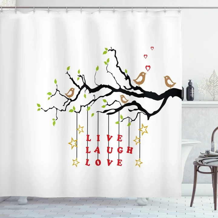 Couple Of Birds Shower Curtain Shower Curtain