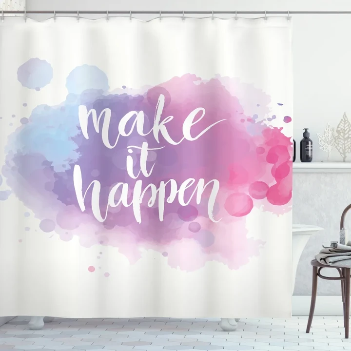 Positive Words Paint Shower Curtain Shower Curtain