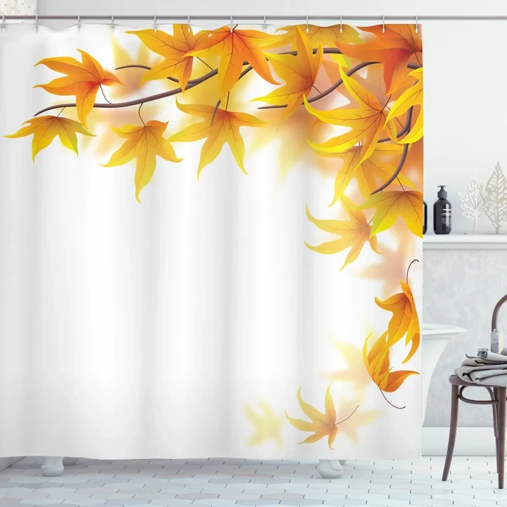 Maple Leaf Branches Shower Curtain Shower Curtain