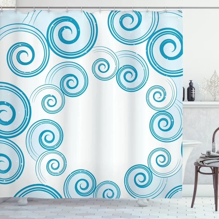 Water Waves Shower Curtain Shower Curtain