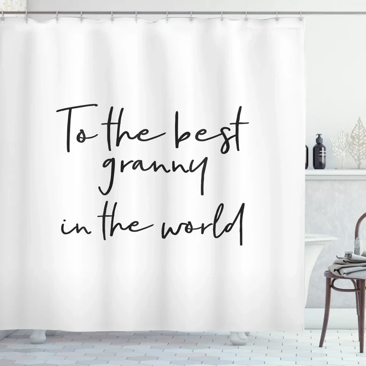 Calligraphy Letters Shower Curtain Shower Curtain