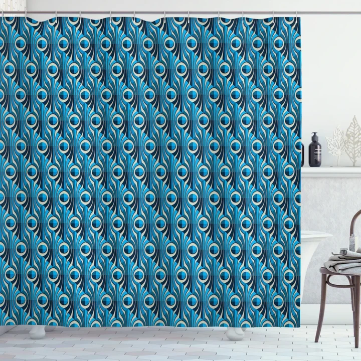 Rhombuses And Circles Shower Curtain Shower Curtain