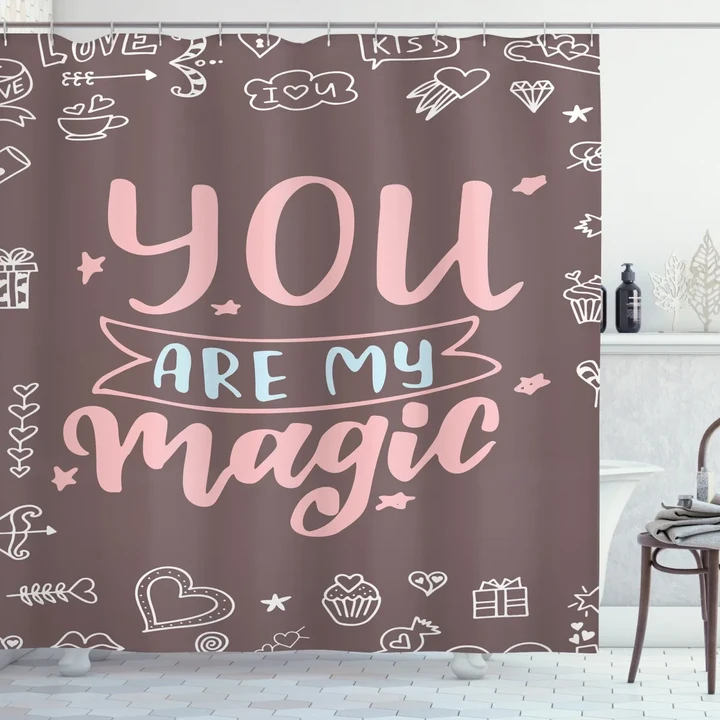 You Are My Magic Outline Shower Curtain Shower Curtain