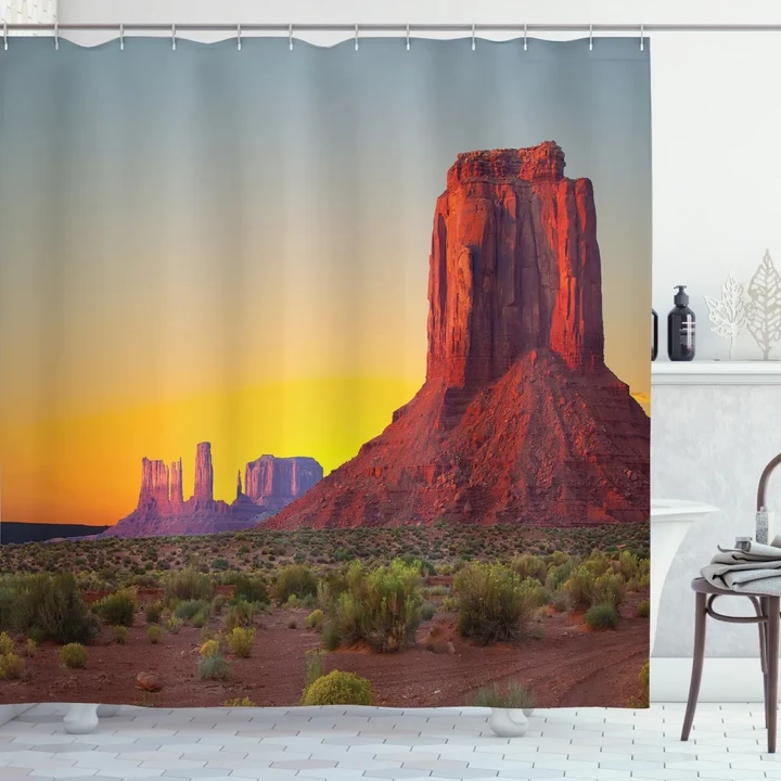 Sunset At Valley Nature Shower Curtain Shower Curtain