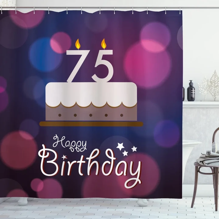 Graphic Cake Shower Curtain Shower Curtain