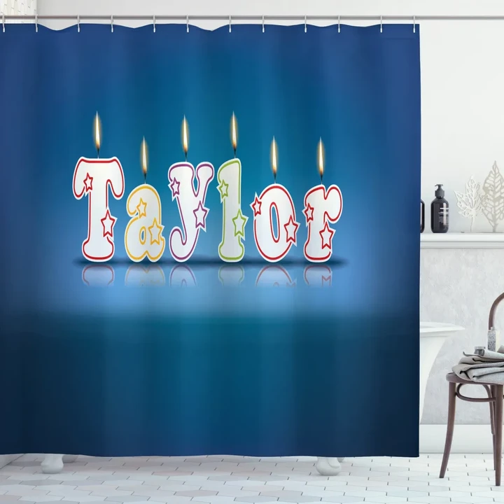 Celebration Candle Font Shower Curtain Shower Curtain