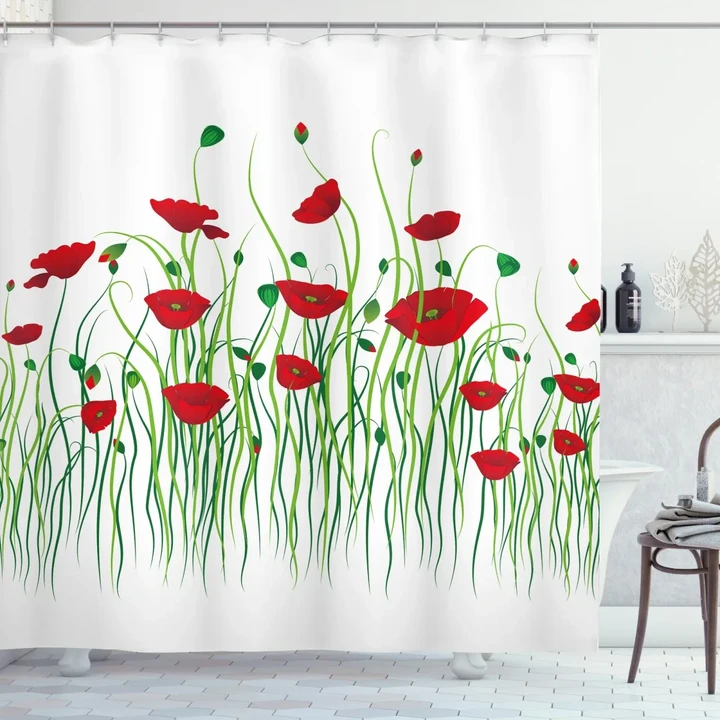 Flowers On A Rural Field Shower Curtain Shower Curtain