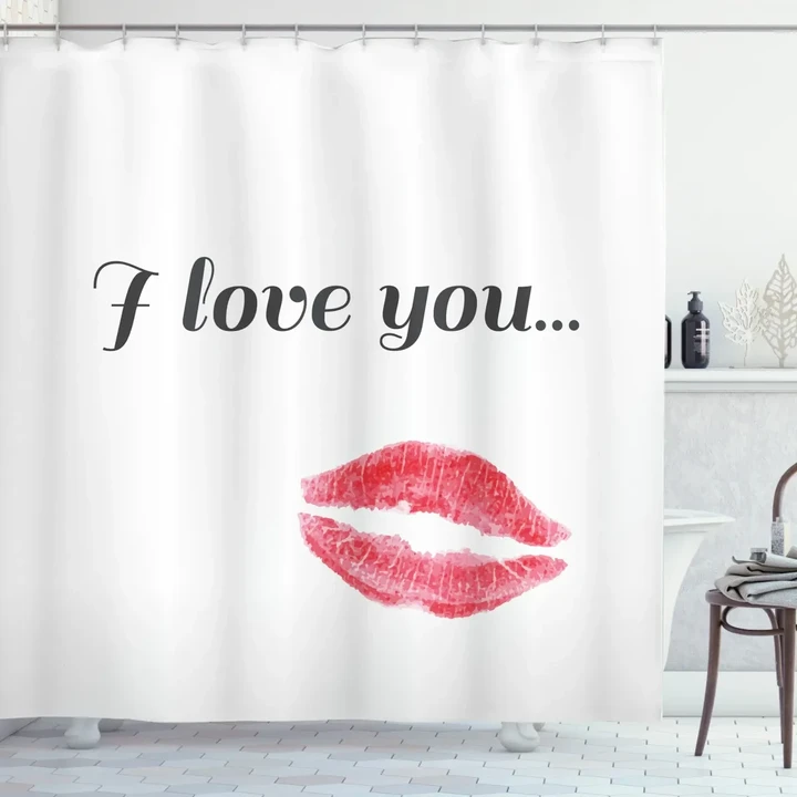 Red Kiss Lipstick Shower Curtain Shower Curtain