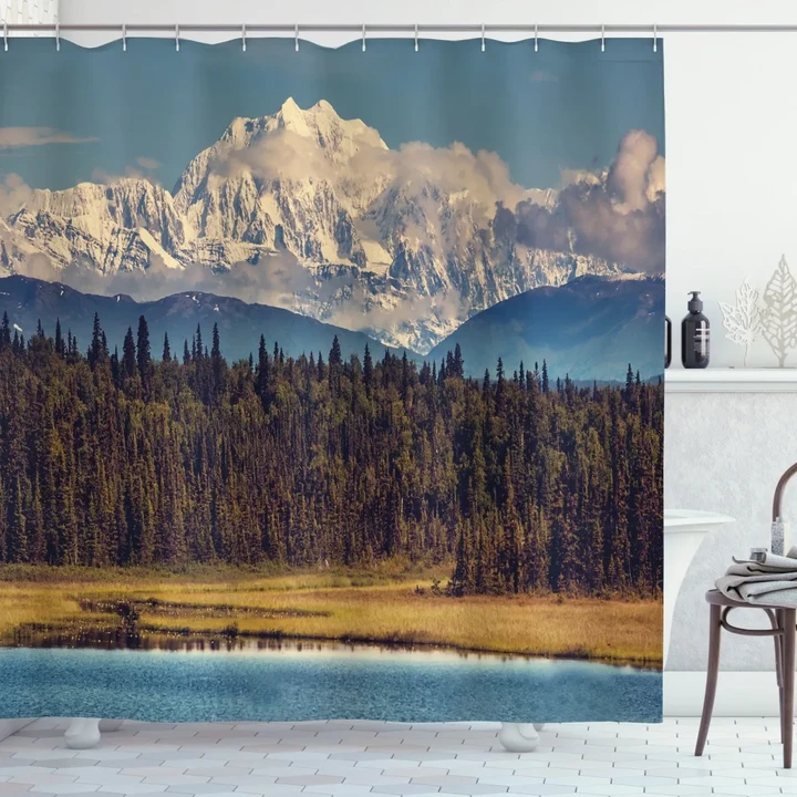 Colorful North Summer Shower Curtain Shower Curtain