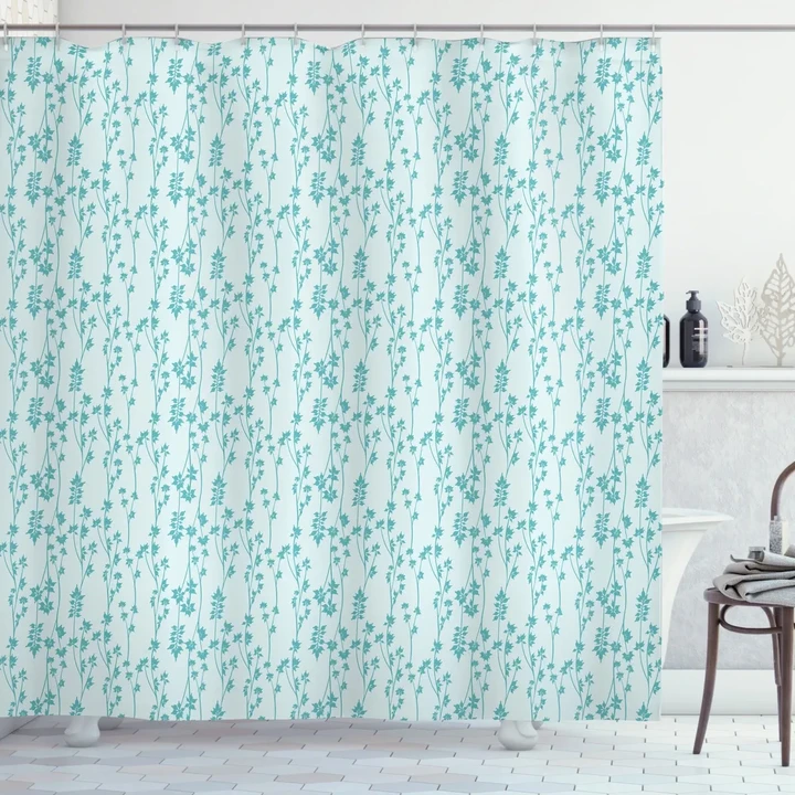Blossoming Eucalyptus Leaves Shower Curtain Shower Curtain