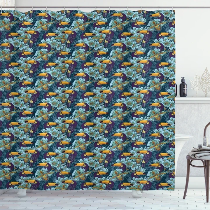 Keel-billed Toucan Bird Shower Curtain Shower Curtain