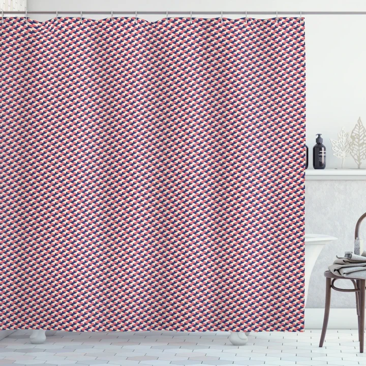Mosaic Grid Pattern Shower Curtain Shower Curtain