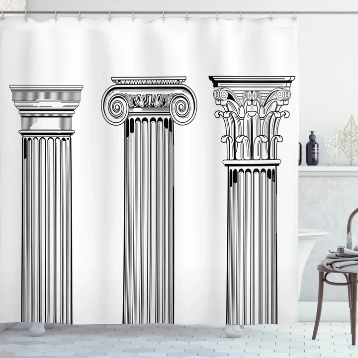 Antique Column Capitals Shower Curtain Shower Curtain
