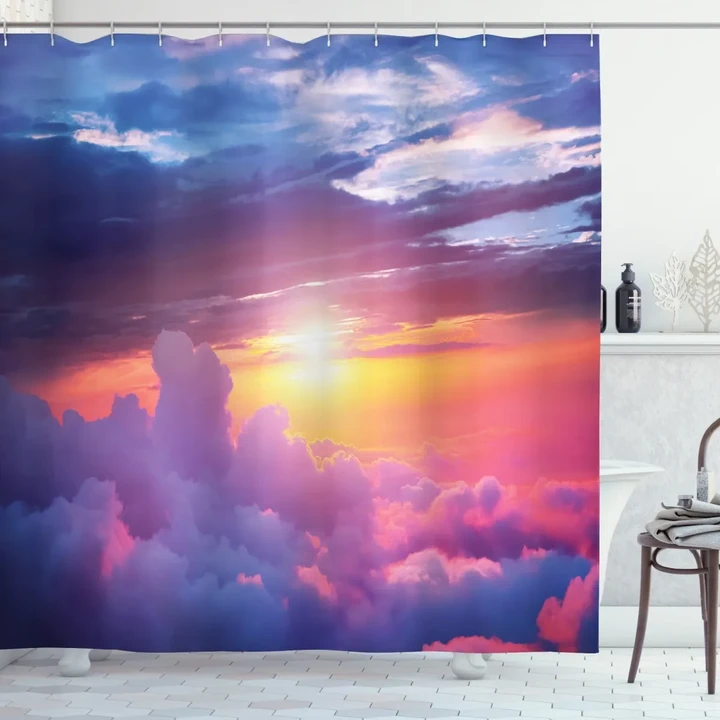 Sunset Sky And Clouds Shower Curtain Shower Curtain