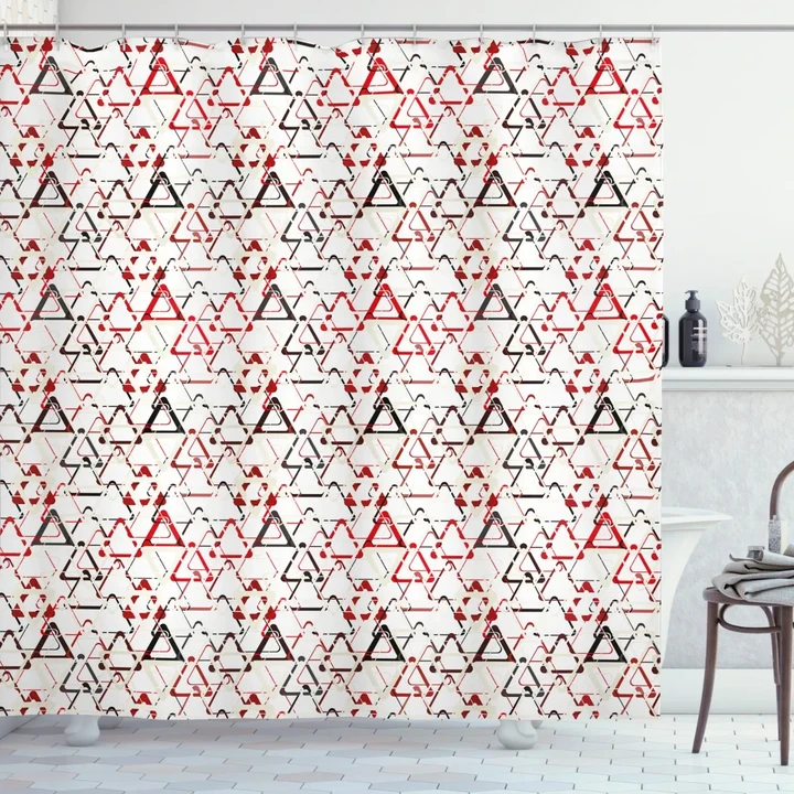 Overlapping Triangles Shower Curtain Shower Curtain