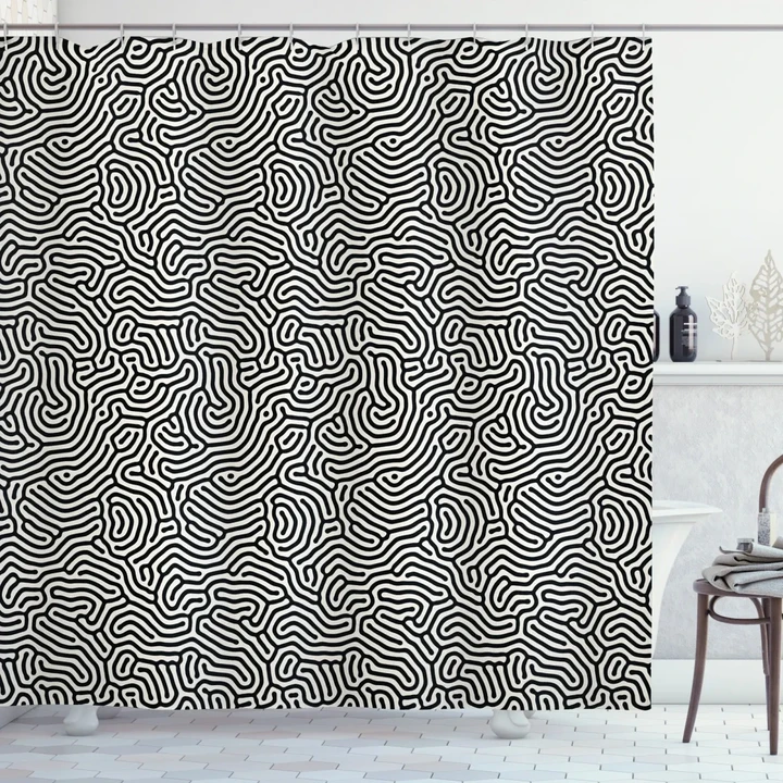 Maze Labyrinth Shower Curtain Shower Curtain