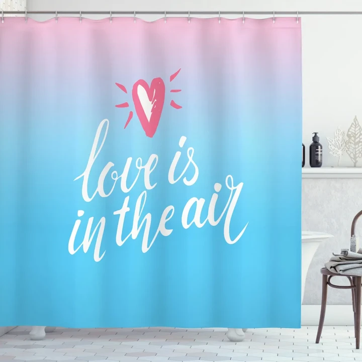 Love Is In Air Romantic Shower Curtain Shower Curtain