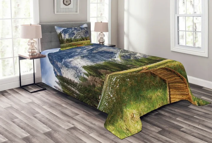 North Dome Valley Park Printed Bedspread Set Home Decor