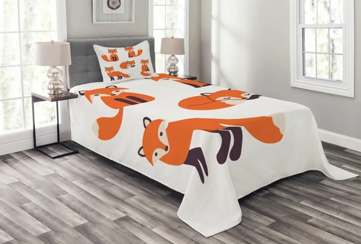 Simple Style Cartoon Animals Printed Bedspread Set Home Decor