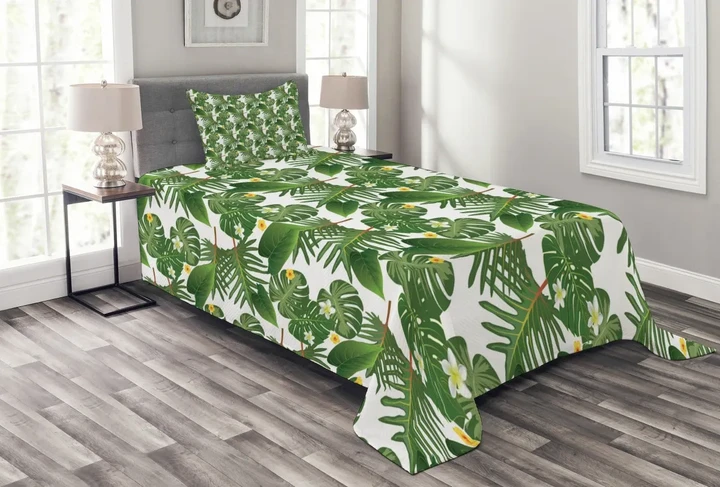 Giant Banana Coconut Printed Bedspread Set Home Decor