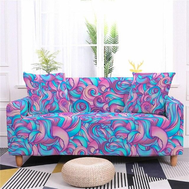 Colorful Spiral Petal Pattern Home Decoration For Living Room Sofa Cover