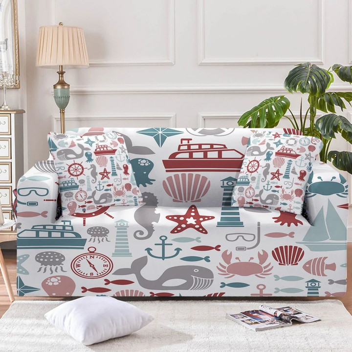 The Ocean World Cute Pattern Sofa Cover