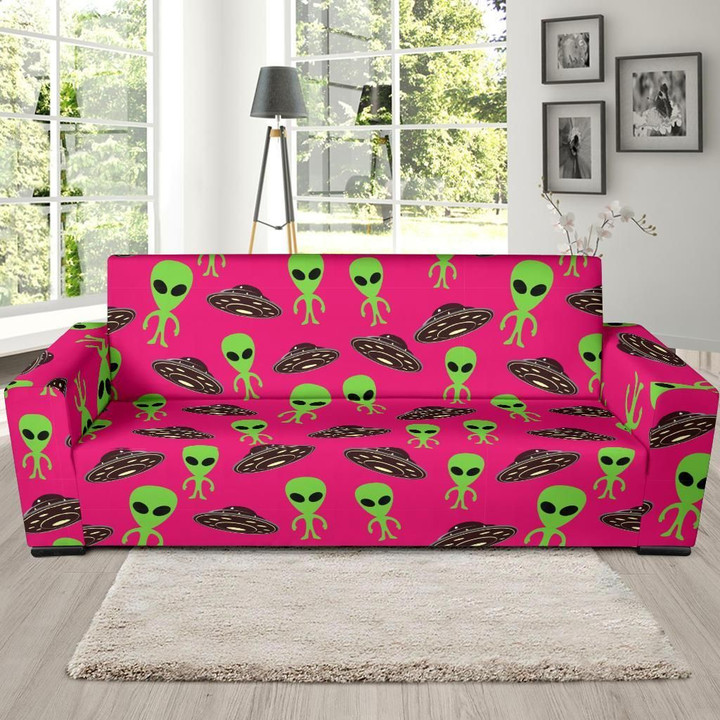 Alien Pink Pattern Artistic Sofa Cover