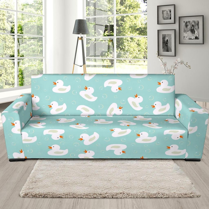 White Rubber Duck Pattern Sofa Cover