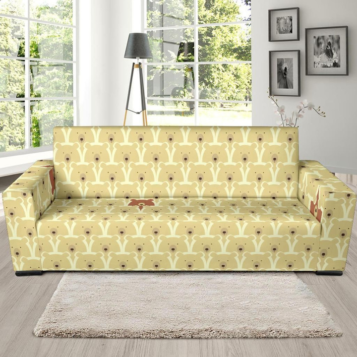 Teddy Bear Pattern Sofa Cover