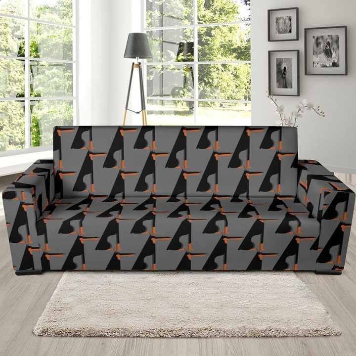 Doberman Dog Pattern Theme Sofa Cover
