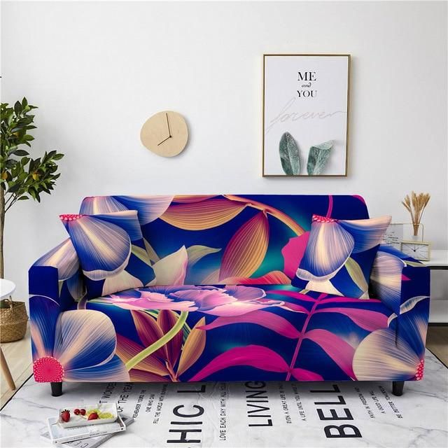 Floral Leaves Pattern Gorgeous Style Sofa Cover