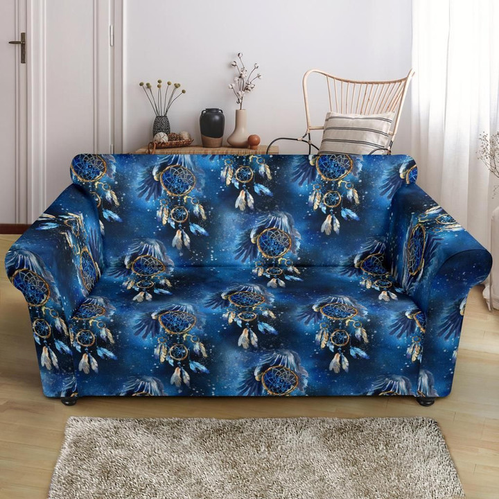 Eagles Dream Cather Blue Pattern Sofa Cover