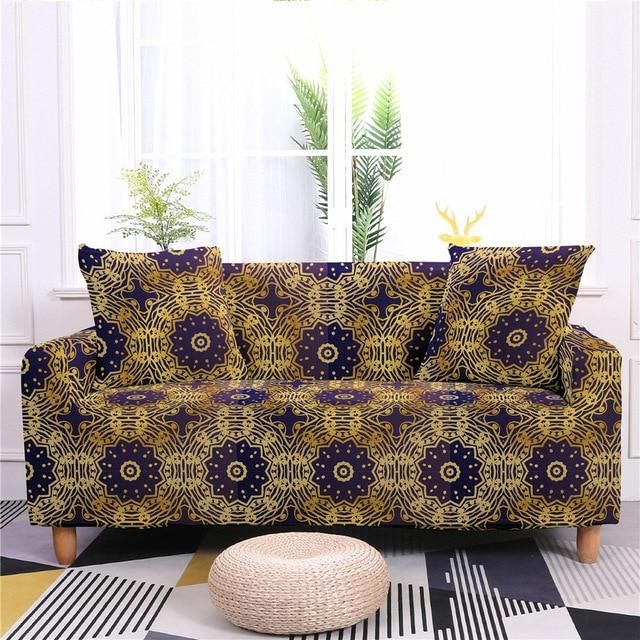 Bohemian Floral Texture Alluring Design Sofa Cover