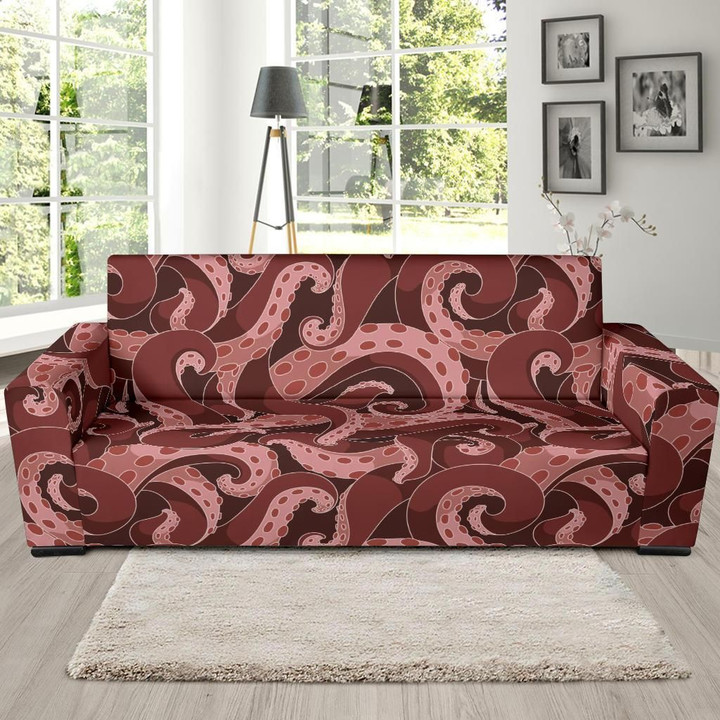 Dangerous Octopus Squid Tentacle Pattern Theme Sofa Cover